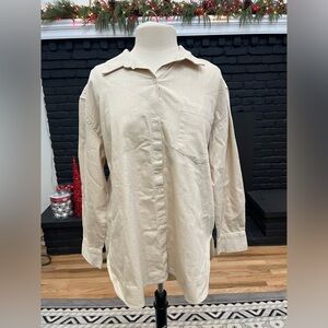 Banana Republic NWTS 100% cotton thick‎ button down long sleeved shirt